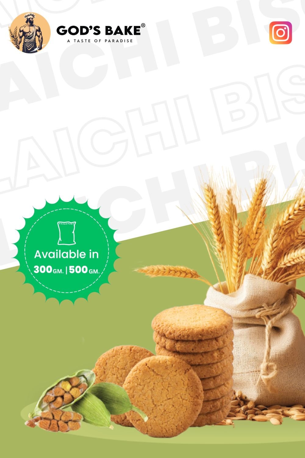 Elaichi Atta Biscuits